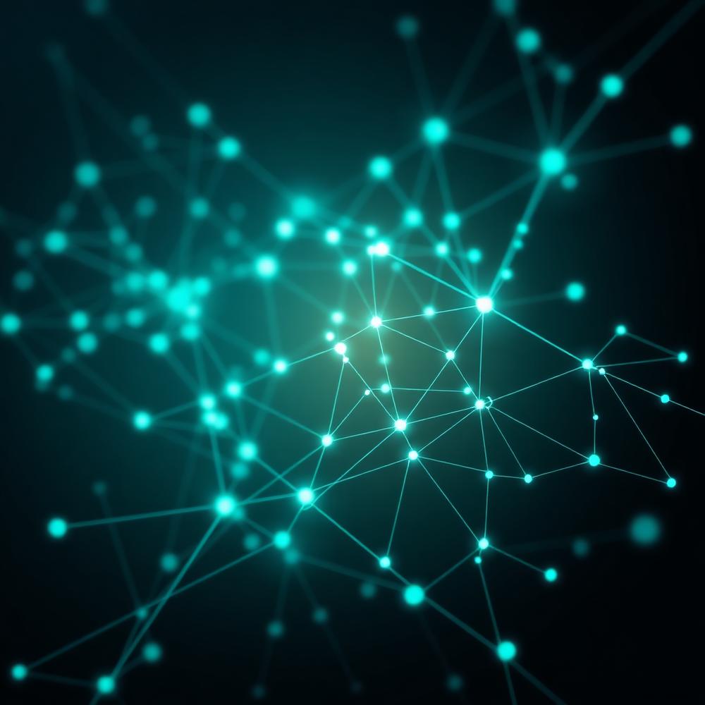 Abstract healthcare technology network visualization